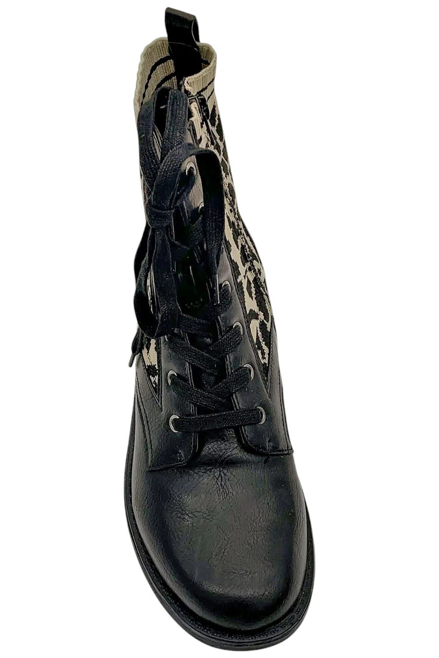 LifeStride Women's Knockout Ankle Boots Black Leopard - Medium - Picture 2 of 3